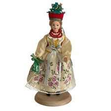 Używany, Vintage Krakowianka Ślub Tradycyjna Polska Lalka 6" Handmade Jednorazowe Ramiona na sprzedaż  Wysyłka do Poland