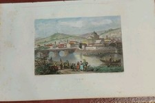 Incisione veduta animata usato  Viadana