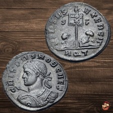 Moeda bizantina romana tardia - Crispus - VIRTVS EXERCIT VOT X Aquileia @J366, usado comprar usado  Enviando para Brazil