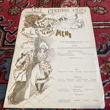 Menu original centenaire d'occasion  Albi