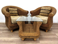Armchairs wicker weave for sale  BRISTOL