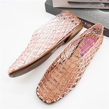 Usado, Sandálias femininas de malha gelatina oca balé sem salto biqueira redonda fechada sapatos de verão comprar usado  Enviando para Brazil