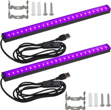 Barra de luz negra 10W faixa de luz negra UV para festa brilhante: 1 pé USB portátil pacote com 2 comprar usado  Enviando para Brazil