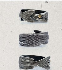 Anel de peixe prata 925 tamanho 8 texturizado esterlina cabo bacalhau aberto boho sardinha ouro comprar usado Anel de peixe prata 925 tamanho 8 texturizado esterlina cabo bacalhau aberto boho sardinha ouro comprar usado  Enviando para Brazil