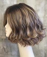 Peruca de cabelo humano ondulada Bob marrom europeia 13x4 frente de renda comprar usado  Enviando para Brazil