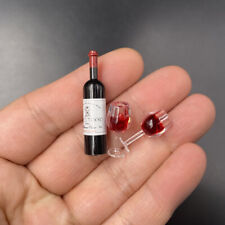 Mini garrafa de vinho copo de vinho brinquedo modelo plástico adereços de cena 1/6 1/12 comprar usado  Enviando para Brazil