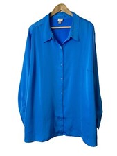 Usado, Camisa A New Day manga longa cetim botão frontal 2X blusa azul elegante trabalho fluido comprar usado Usado, Camisa A New Day manga longa cetim botão frontal 2X blusa azul elegante trabalho fluido comprar usado  Enviando para Brazil