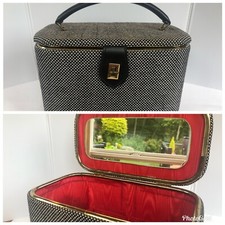 Estojo de maquiagem vintage Celebrity Inc New York tweed com espelho em excelente estado usado comprar usado  Enviando para Brazil