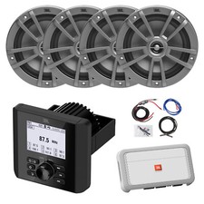 Receptor Bluetooth Marinho, 4x 6.5" 180W Alto-falantes Cinza Barco, Amplificador com Kit comprar usado  Enviando para Brazil
