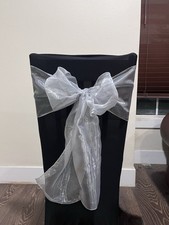Silver mirror organza for sale  Rialto