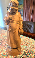 Schöne holzfigur mönch gebraucht kaufen  Viersen