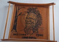 Bandeja de servir de madeira antiga pintada homem indígena aborígene retrato Mooroopha comprar usado  Enviando para Brazil