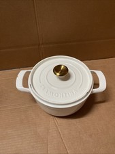 Forno holandês redondo de ferro fundido esmaltado Tramontina 4 quartos, branco USADO comprar usado  Enviando para Brazil