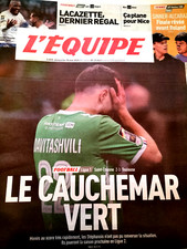L'EQUIPE 18 mai 2025 # ASSE les Verts en Ligue 2 ; OL :  le régal de LACAZETTE na sprzedaż  Wysyłka do Poland