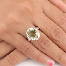 Joia de prata esterlina 925 com pedra preciosa de ametista verde natural feita à mão anel presente comprar usado  Enviando para Brazil