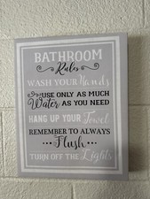 Bathroom rules sign for sale  Lynden