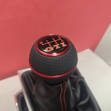 BOTÃO DE CÂMBIO DE COURO VERMELHO 6SP PARA GOLF GTI MK5 MK6 MK7 MK8 POLO 6R 6C 2G TSI R comprar usado  Enviando para Brazil