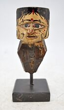 Estatueta de busto de cabeça de marionete de madeira antiga original esculpida à mão pintada comprar usado  Enviando para Brazil