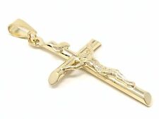 Pingente religioso cruz crucifixo Jesus Cristo ouro amarelo 14k INRI 2,1" 6,8 gramas comprar usado  Enviando para Brazil