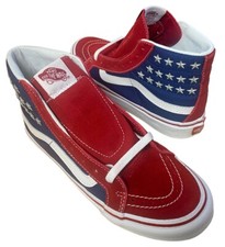 Vans Off The Wall Masculino Sk8-Hi Slim Cravejado Stars Vermelho/Azul Tênis Sapatos comprar usado  Enviando para Brazil