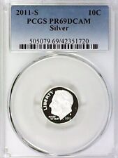 2011-S 10C Roosevelt Dime PCGS PR69DCAM 90% prata 22aro0622 comprar usado  Enviando para Brazil