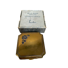 Vintage 1920’s Lanche’re Blue Rose Deluxe Pó/Blush Compacto Lanchere  comprar usado  Enviando para Brazil