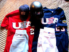 MARK ROSEN 2001 EQUIPO EE. UU. BÉISBOL, 2 UNIFORMES + CASCO DE BATEO Y GORRA segunda mano  Embacar hacia Mexico