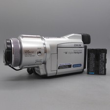 Używany, Sony Handycam DCR-TRV60E Ręczna kamera MiniDV Srebrna Testowana na sprzedaż  Wysyłka do Poland