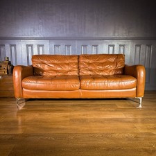 Leather seater sofa for sale  SIDMOUTH