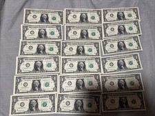 18 notas de estrela de US$ 1 em ordem sequencial não circuladas  comprar usado  Enviando para Brazil
