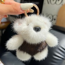 Porta-chaves de urso de pele de vison fofo de 10 cm bolsa charme pingente de telefone de carro presente comprar usado  Enviando para Brazil