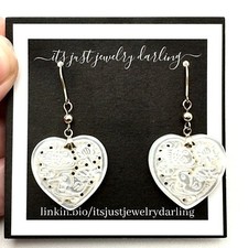 14k carved earrings heart for sale  Urbana