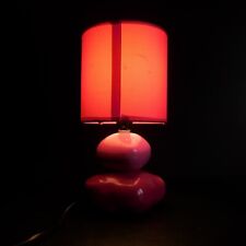 Usado, Abajur de mesa de cabeceira cerâmica rosa iluminação vintage art déco França N7048 comprar usado  Enviando para Brazil