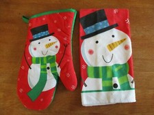 Snowman oven mitts for sale  Huggins
