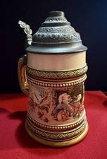 Antiga pedra com tampa Mettlach Villeroy & Boch #2181 “Caçador em tempos rococó” comprar usado  Enviando para Brazil