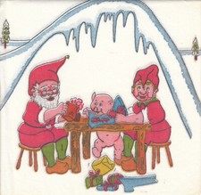 Usado, 2 Lunch Papier Servietten Napkins  (AKJ-8) Wichtel mit Schwein - EL. comprar usado  Enviando para Brazil