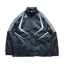 Jaqueta corta-vento Y2K Adidas preta 3 listras capuz escondido masculina média/grande comprar usado  Enviando para Brazil