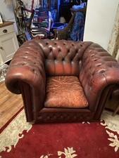 Chesterfield oxblood leather for sale  MARYPORT