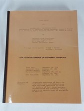 Faults And Occurence Of Geothermal Anomalies Final Report 1981 US Geological comprar usado  Enviando para Brazil