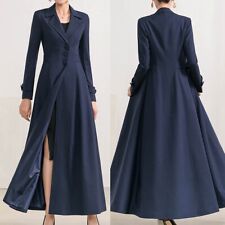 Usado, Casaco longo feminino entalhe lapela peito único business tweed slim fit personalizado comprar usado  Enviando para Brazil