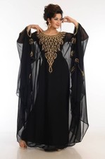 Kaftan georgette preto com trabalho zari, usado comprar usado  Enviando para Brazil