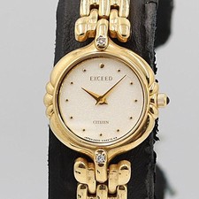 Usado, Deadstock Citizen Exceed Euros Ebl75-7681 ouro 2P pedra mostrador branco Qz feminino Wa comprar usado  Enviando para Brazil