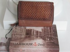 Usado, Harbour 2nd Carteira Feminina Conhaque Tecido Aba Sobre Couro Genuíno Lou Nova Com Etiqueta e Caixa comprar usado  Enviando para Brazil