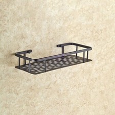 Soporte de almacenamiento de baño de bronce frotado con aceite estante organizador de ducha estante montaje en pared segunda mano  Embacar hacia Mexico