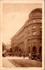 Vintage Postcard Street View Pocztowa Kasa Oszczednosci Warszawa Poland J2 na sprzedaż  Wysyłka do Poland