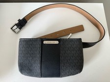 Bolsa de cinto Michael Kors MK couro sintético tamanho P/M preta/cinza comprar usado  Enviando para Brazil
