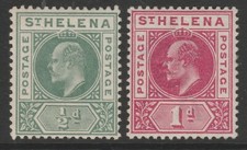 Conjunto Definitivo St Helena MINT EVII 1902 SG53-54, usado comprar usado  Enviando para Brazil
