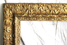 ANTIGA MOLDURA DOURADA 16 X 20" MADEIRA VITORIANA ORNAMENTADA AMPLA ARTE FINA, usado comprar usado  Enviando para Brazil