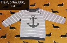 Pull rayé gris d'occasion  Expédié en France