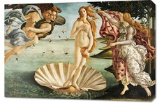 Używany, Obraz 90x60cm The Birth of Venus, Botticelli Vintage do Salonu na sprzedaż  PL